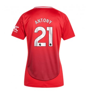 Manchester United Antony #21 Replika Hjemmebanetrøje Dame 2024-25 Kortærmet